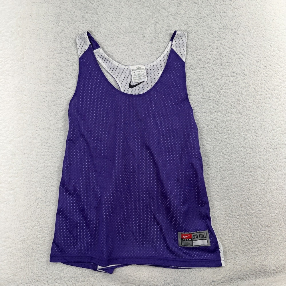 VTG Nike 90s Womens Reversible Basketball Tank Top Purple Mesh Size 2XL 3XL NWT